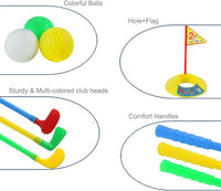 Plastic Golf Clubs, Sturdy Plastic Golf Toys Sets for Toddlers Kids – Fun for Kids & Family - Plastic / Plastic Golf Clubs Toys Set - image 3