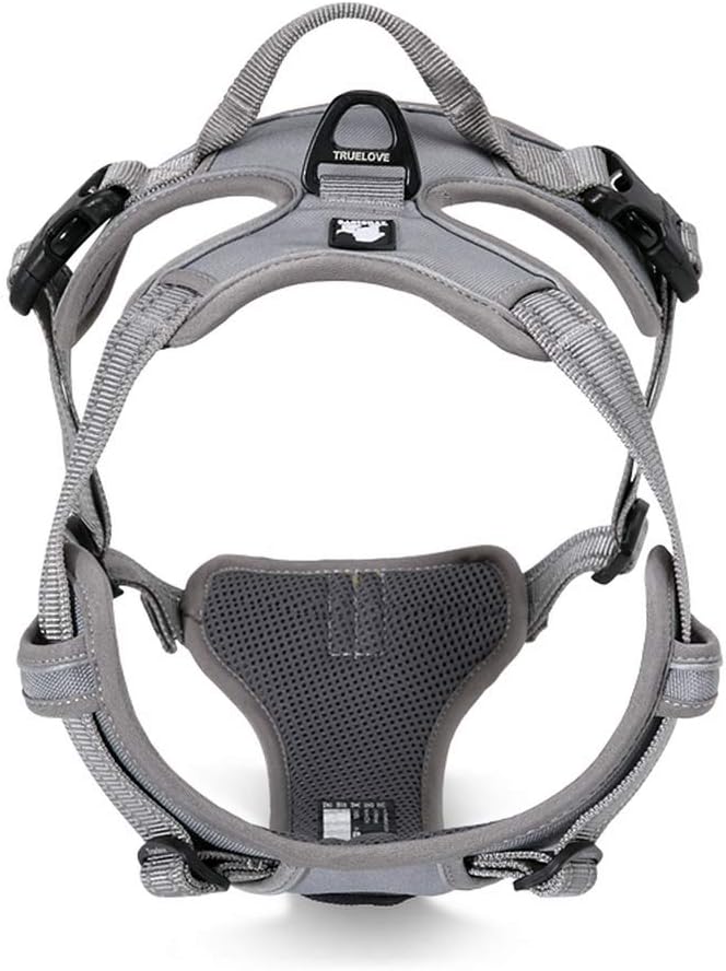 TRUE LOVE Adjustable No-Pull Dog Harness Reflective Pup Vest - XS / Gray - image 3