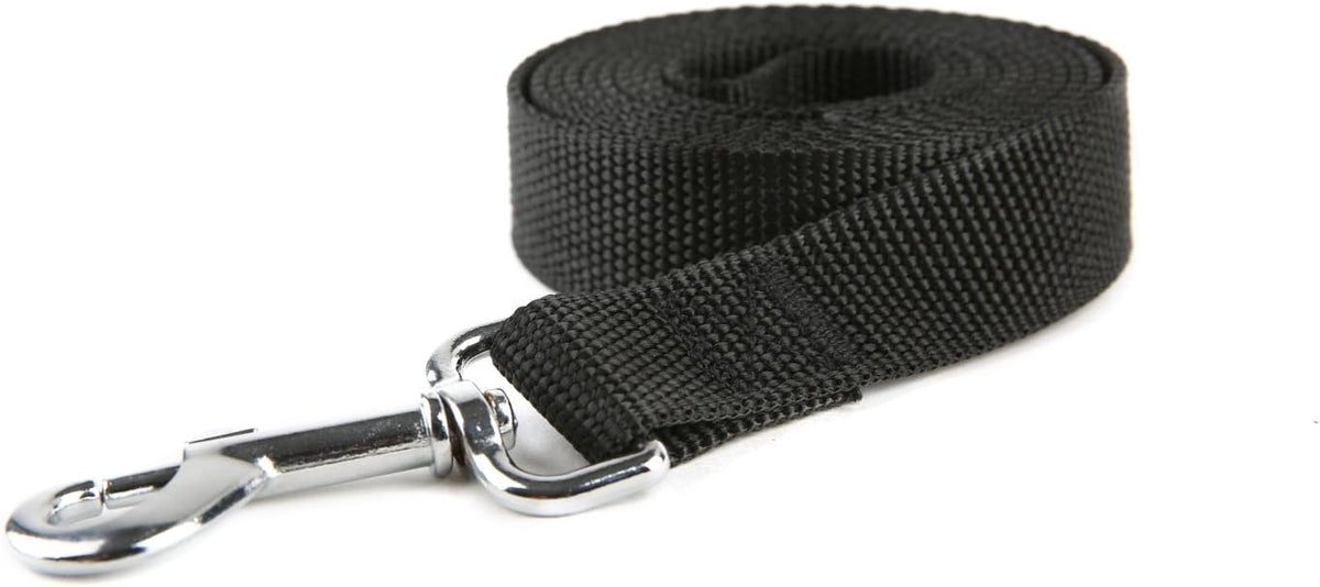 Nylon Dog Training Leash, Traction Rope - 1'' x 6 FT / Black - image 2