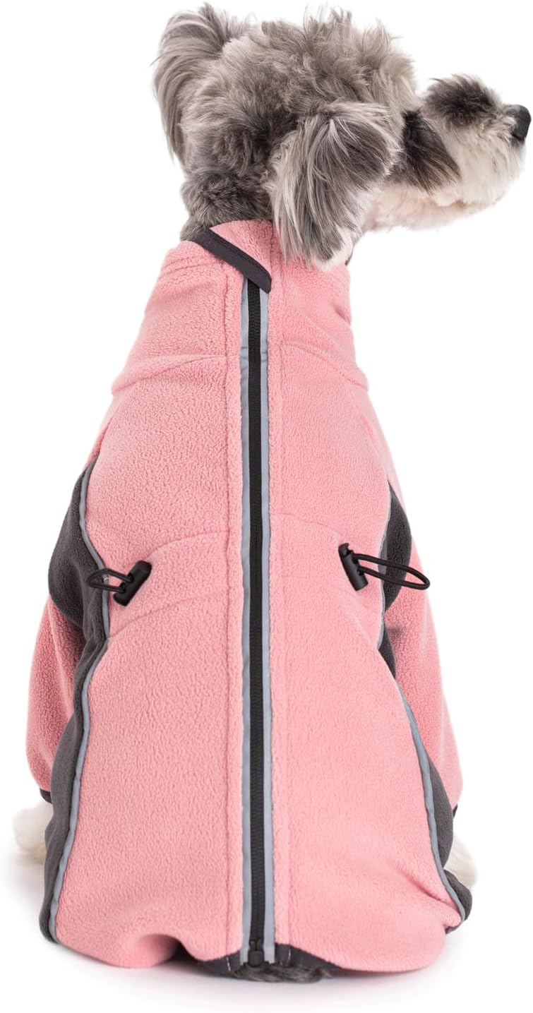 Fleece Dog Coat for Small Medium Dog - Pink / XXL - image 3