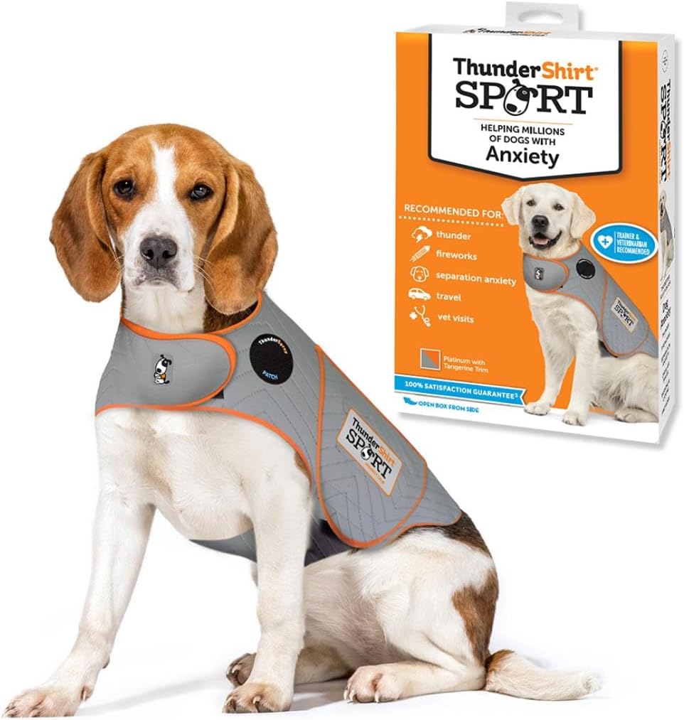 ThunderShirt for Dogs Calming Anxiety Vest, Platinum Sport - Medium / Platinum