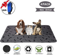 Washable Dog Pee Pads with Free Grooming Gloves - 24x48 Inch (Pack of 4) - image 2