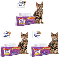 15 Count Fresh Kitty Litter Box Liners Super Thick, Durable - White/Pink / 15 Count (Pack of 3)