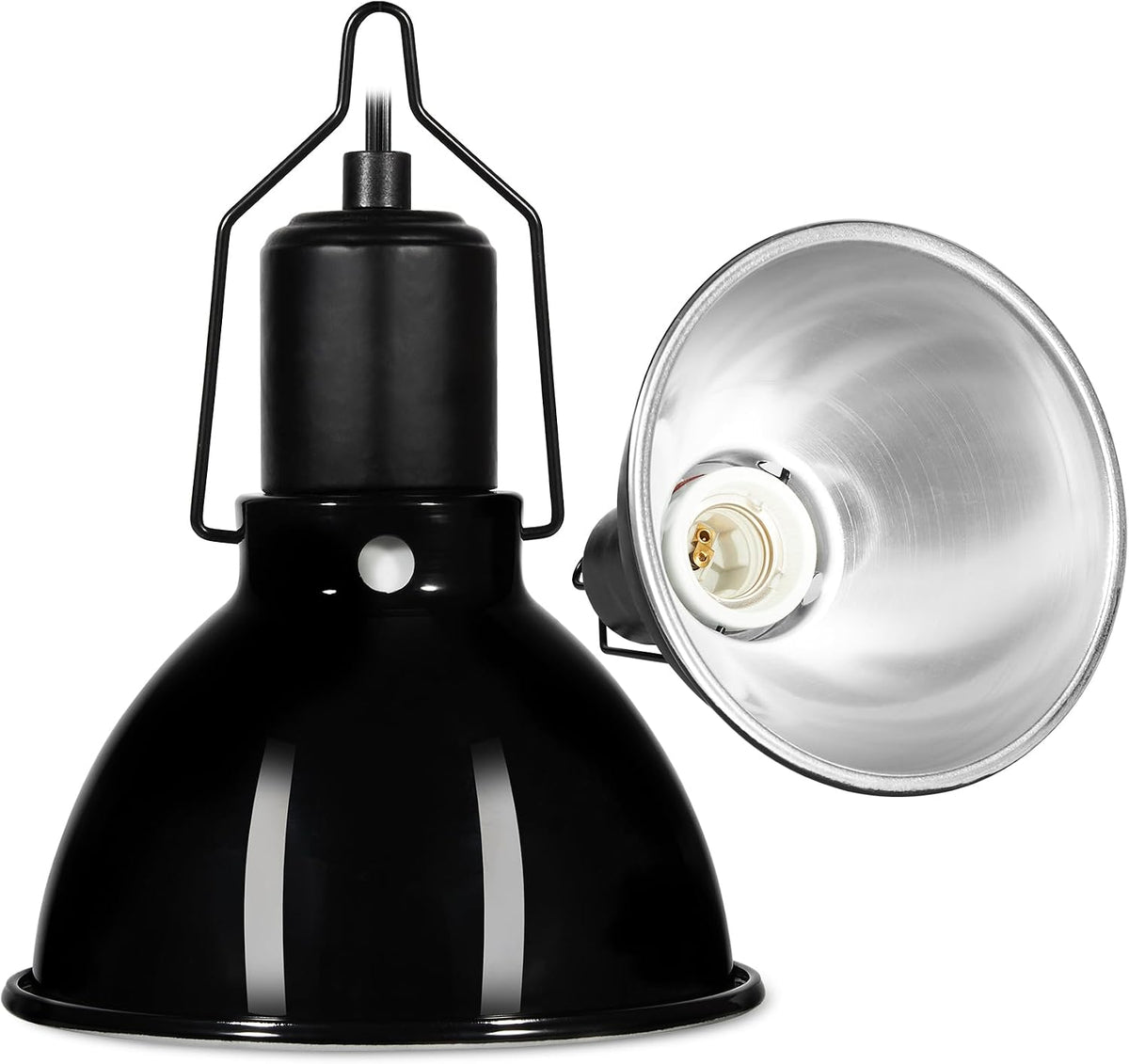 5.5inch Deep Dome Reptile Heat Lamp Reptile Light Fixture – Essentials for Reptiles And Amphibians - 5.5inch shallow dome
