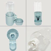 kathson 2Pcs Rabbit Water Bottle 17 OZ Bunny Hanging Water Fountain Automatic Guinea Pig Water Dispenser No Leak Drinking Feeder for Bunny Chinchilla Hamsters Cat Dog Small Animals(Blue)