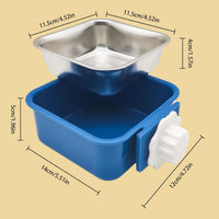 Pet Hanging Bowl for Crates - Blue - image 4