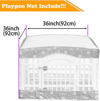 2 Pack Dog Playpen Cover and Bottom Pad Fits for 36 Inch 4 Panels Pet - Gray - image 2