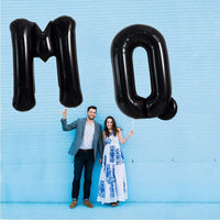 TONIFUL 40 inch black foil letter O balloon - view 13