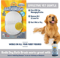 Bodhi Dog Shampoo Brush - Pet Grooming & Bath Supplies for Dogs and Cats - Bath Brush for Long - 1 Pack / Clear Silver Glitter - image 4