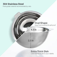 Felli Pet Oblik Acrylic Raised Dog Food Water Bowl Stainless Steel - Classic / Mini Pet - image 3