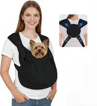 Supet Dog Sling Carrier for Pets - Black / Regular ( 4 - 12Lbs )