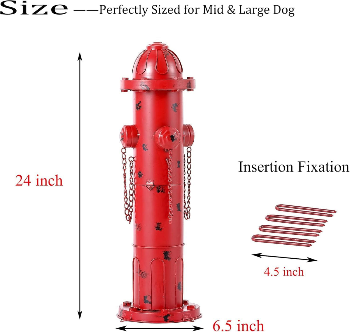 7.8" H Metal Potty Training Fire Hydrant for Dogs to Pee On Indoor - 24" - image 2