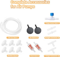 Moonorange Aquarium Air Pump Accessories Kit with Standard Tubing - 10 Feet Tube/2 Air Stones - image 2