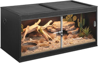 unipaws 110 Gallon Reptile Tank for Lizards - Black / 50 Gallon Tank