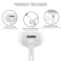 Spray Cat Pet Grooming Brush with Water Sprayer - Hair Removal Comb for Cats and Dogs, White Shedding and Bath Brush with Steam Release