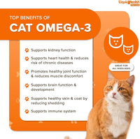 Liquid Health Pets Wild Caught Omega 3 Fish Oil for Cats - Liquid Omega 3 Supplement for Cats with EPA+DPA+DHA - Reduce Itching, Support Joint, Immunity, Brain, Heart Health - Made in the USA (3 Pack)
