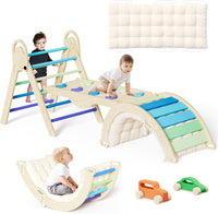 ElegantCrafts Pikler Triangle Set with Cushion