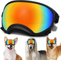 Medium Dog Sunglasses with Adjustable Strap UV Protection - Medium size-Black frame colored lenses