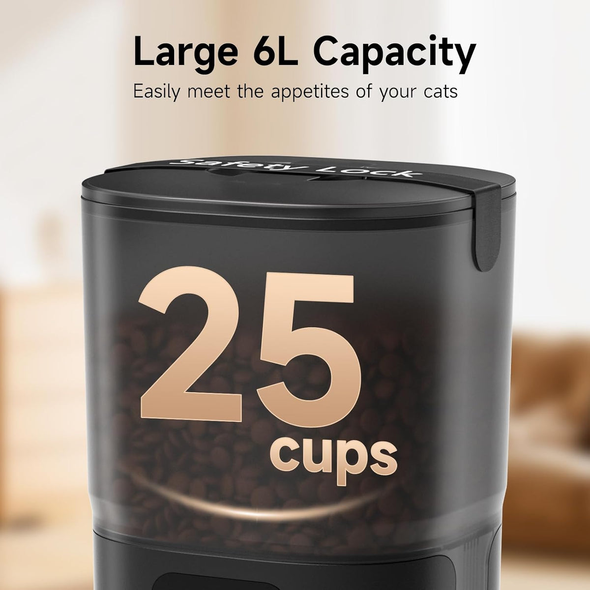 PAPIFEED Automatic Cat Feeder with App, WiFi Auto Cat Feeder - Black / 5G WIFI - image 4