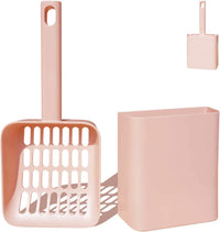 Kitty Litter Scoop, Cat Litter Scooper with Caddy - S-Pink