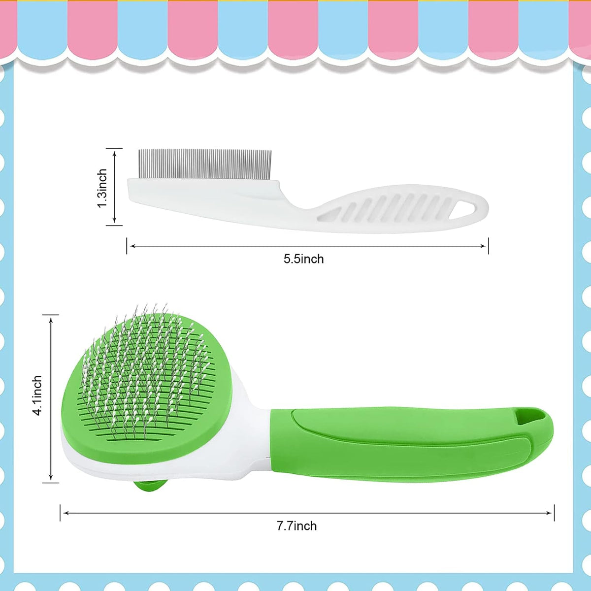 Cat Brushes for Indoor Cats - Green - image 2