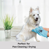 Penny & Niko Microfiber Pet Towel Mitts - Standard - 4 pack / Sky Blue/Gray - image 2