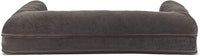 Furhaven Orthopedic Dog Bed for Large/Medium Dogs w/ Removable Bolsters & Washable Cover, For Dogs Up to 55 lbs - Sherpa & Chenille Sofa - Coffee, Large