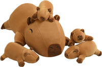 TOYSYM Seal Plush with 4 Babies - Capybara