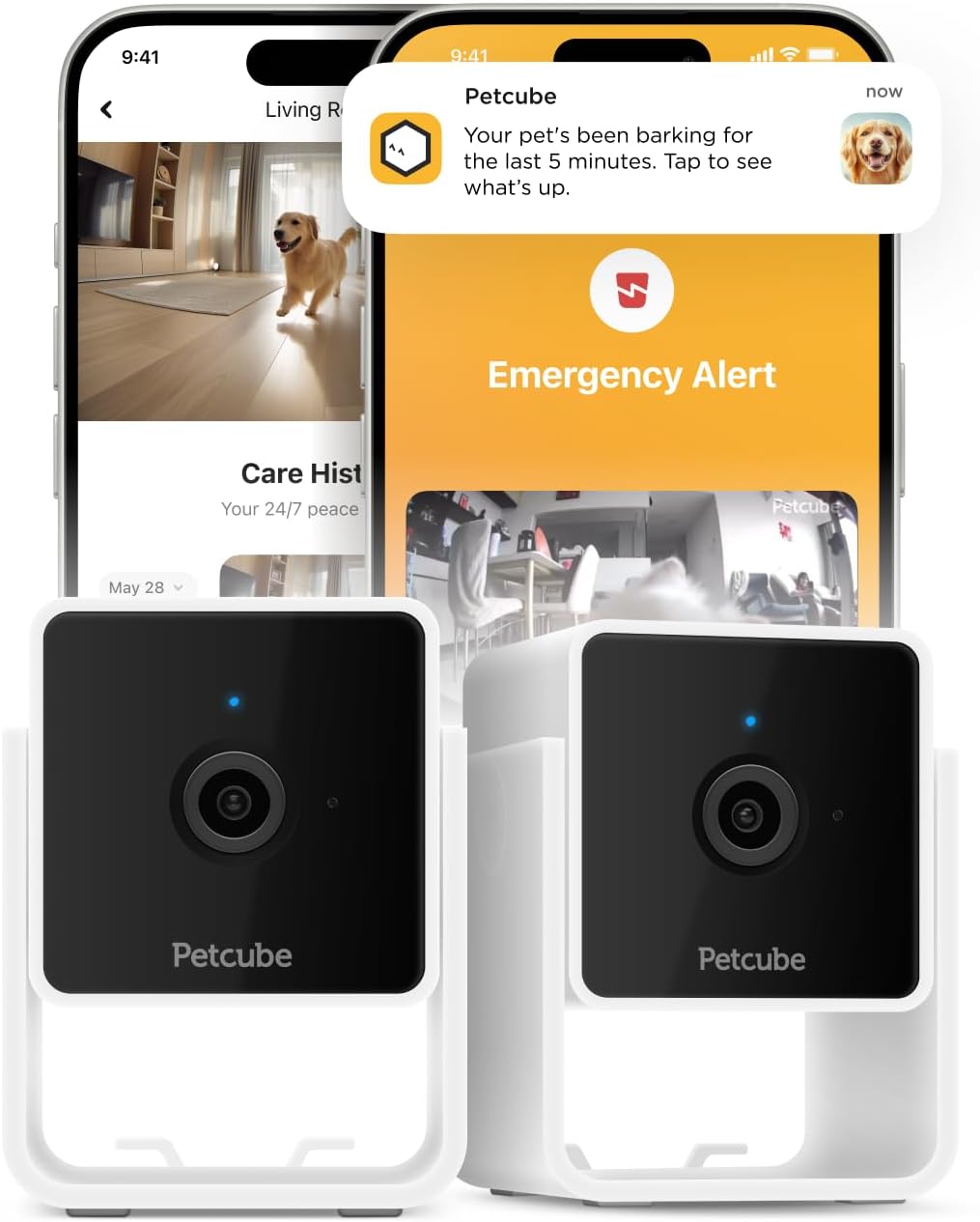 Petcube GPS Tracker for Dogs - Cam - pack of 2 Cameras
