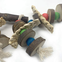 Wood Bird Chewing Toys-Blocks Parrot Tearing Toys Best for Finch - style 11 - image 4