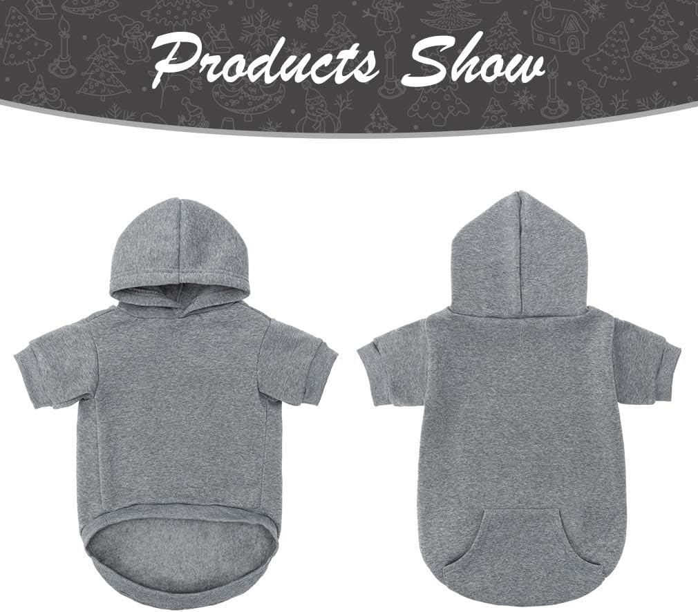 Dog Hoodie for Large Medium Small Dogs - Grey / X-Small - image 4
