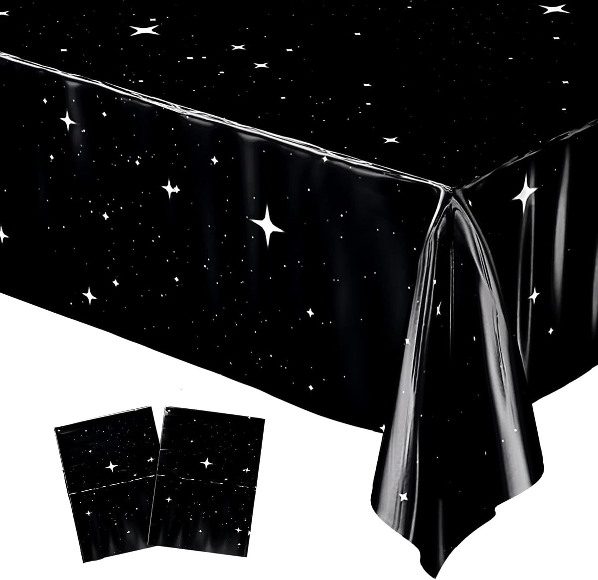 Stone Wall Table Covers, 54"x108" XL, Medieval Party Decorations - Space (Pack of 2)