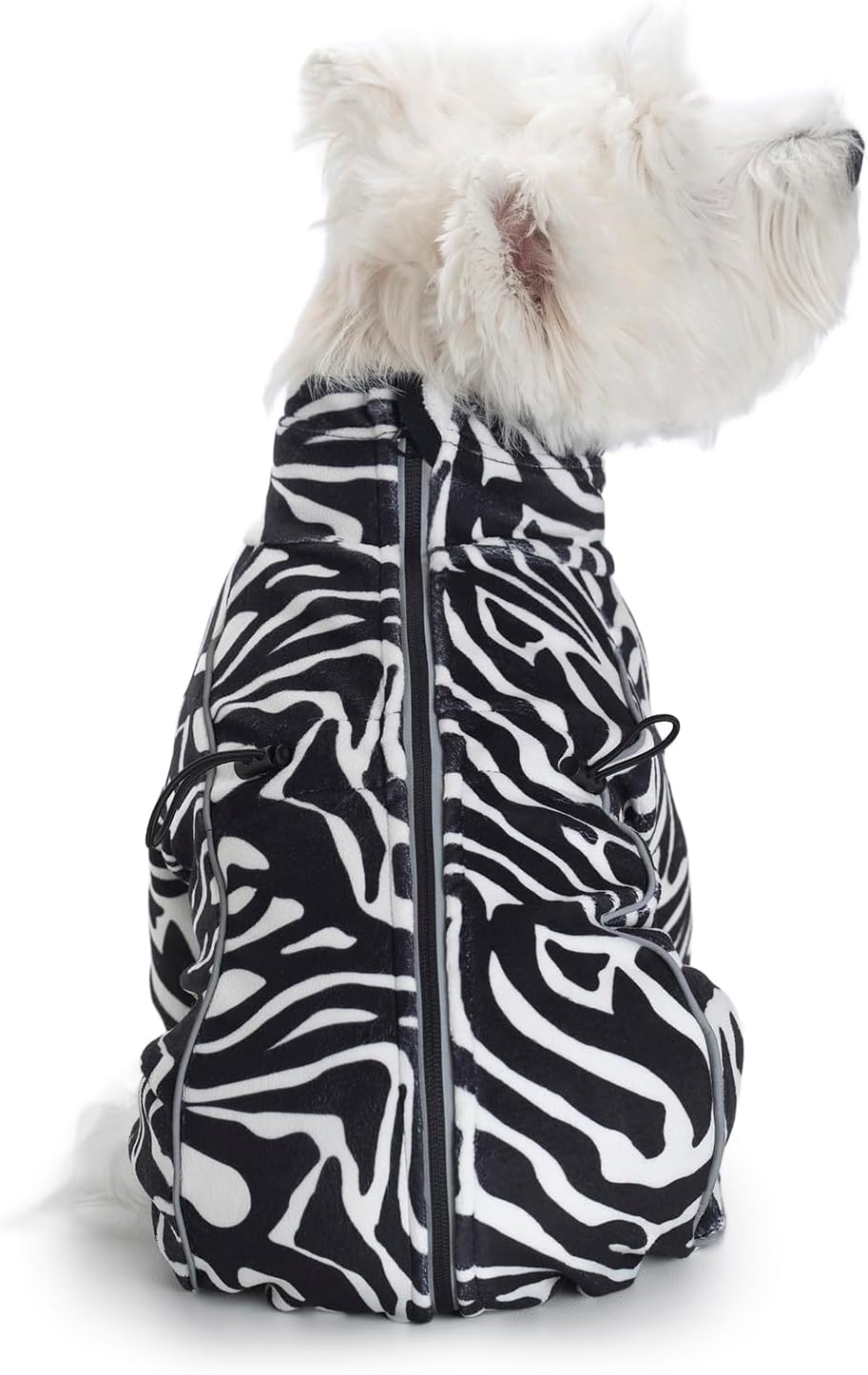 Fleece Dog Coat for Small Medium Dog - Zebra striped / M - image 3