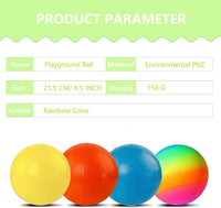YNHFIFI 8.5 inch rainbow playground ball for kickball, dodgeball and four square - view 30