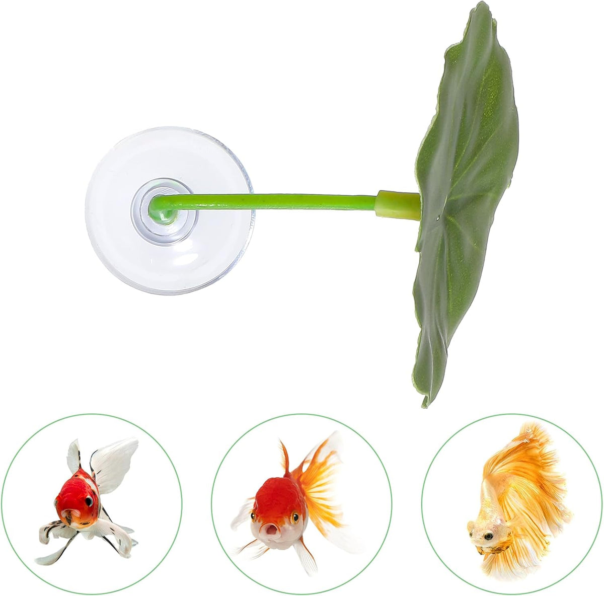 3 Pcs Betta Fish Leaf Hammock Soft Aquarium Decor Plastic Plants - lotus leaf - image 3