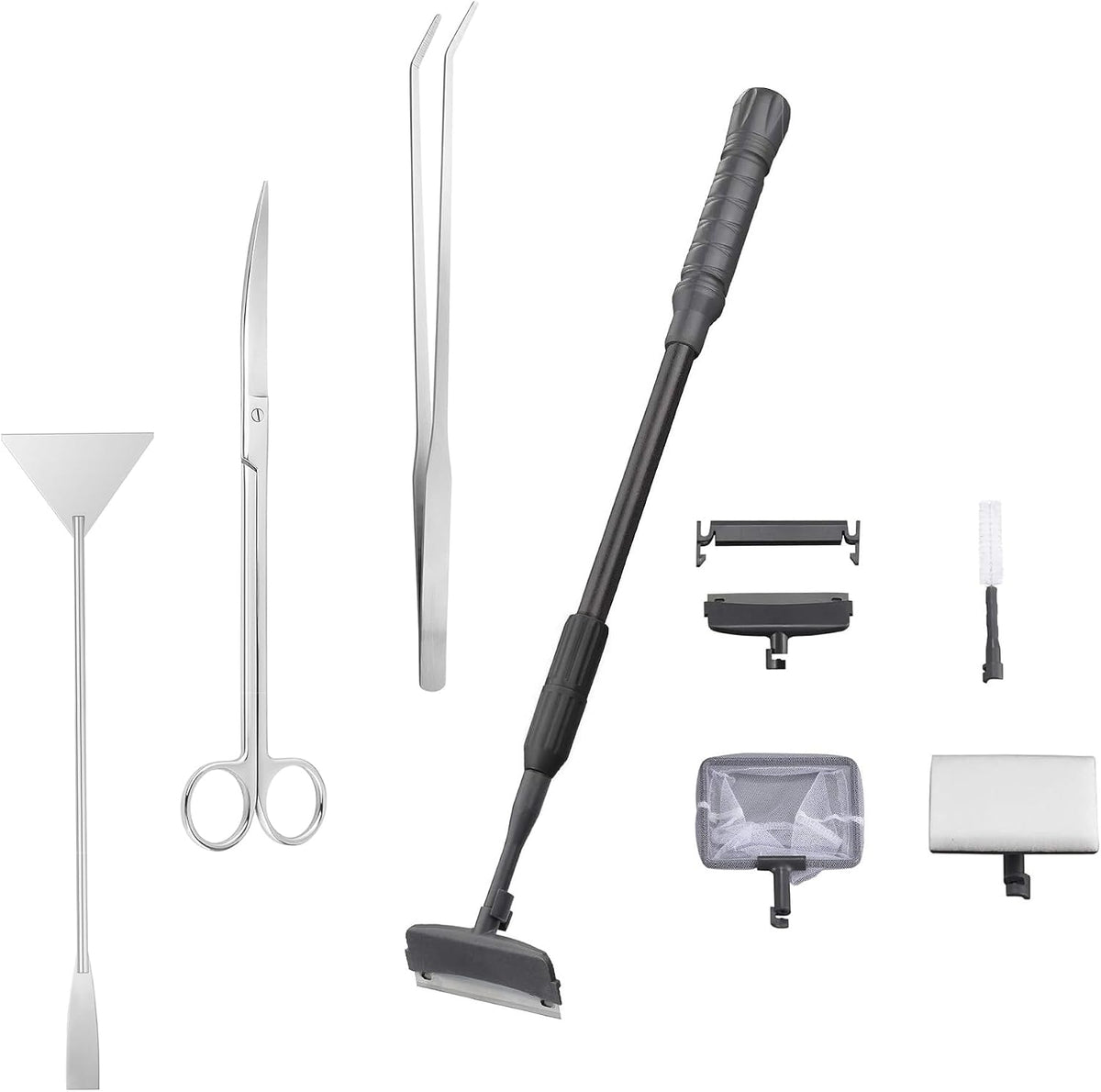 4IN1 Aquarium Cleaning Tools Long Handle Algae Scraper – Essentials for Fish - 7IN1 / 18~24In