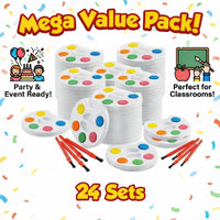 Mini Watercolor Paint Sets 5-Color Paint Palettes with Brush – Fun for Kids & Family - image 3