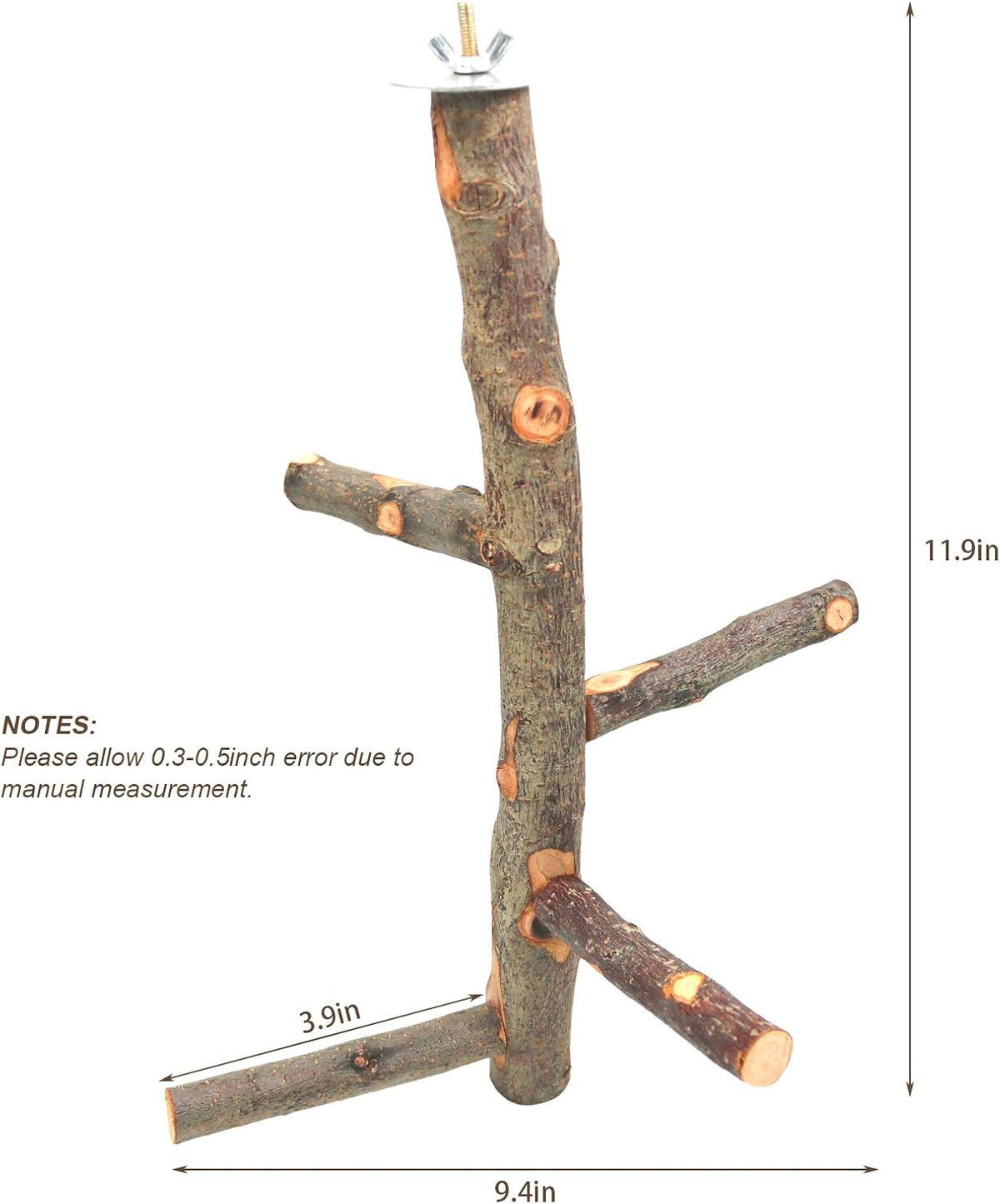 Bird Perch Nature Apple Hard Wood Stand - image 2