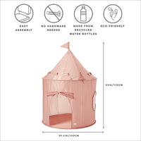 3 Sprouts Kids Play Tent for Ages 3 to 10 - Solid Misty Pink - image 3