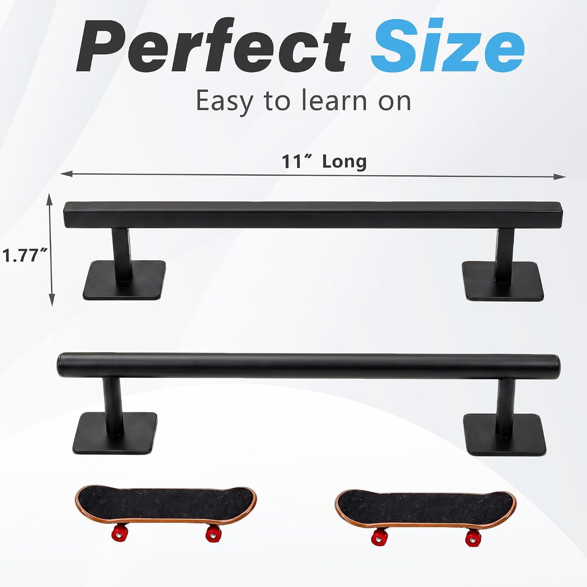 WIPHANY 11 inch round metal fingerboard grind rail with weighted base - view 9