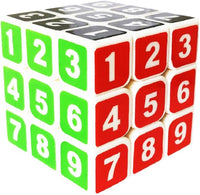 GoodCube stickerless 3x3 sudoku cube with white body and colored numbers - view 2