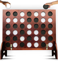 Swooc - Giant Four in a Row with Carrying Case & 60% Quieter Design - Giant Game Outdoor for Adults - 3ft x 2ft