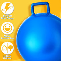 Lewtemi 3 Pcs 29" Hopper Ball Handle, Gradient Red - 29" / Orange, Blue, Purple - image 4
