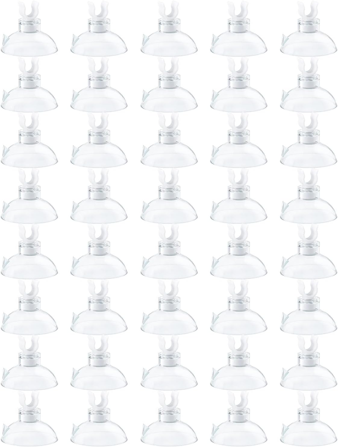 Pawfly Aquarium Suction Cup Clips for Standard 3/16" ID Airline - Clear / 40 Pack