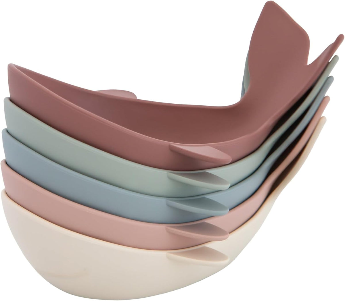 mushie Stackable Bath Boats Floating Toy, Made in Denmark - Whales Original - image 2
