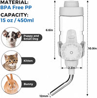 Vannon Water Bottle for Small Animals - 15oz / Grey - image 2