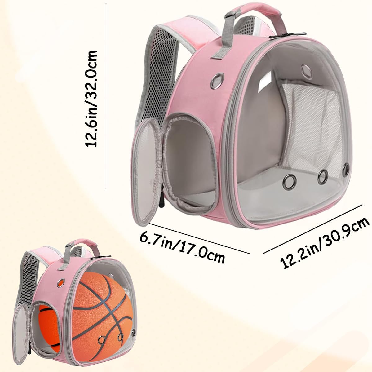 Small Animals Tent, Breathable Transparent Pet Playpen Pop Open Outdoor/Indoor Exercise Fence - Pink+pink / Backpack+Playpen - image 2