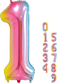40 Inch Gold Number 1 Balloon - Color Balloon / 40 Inch Number 1