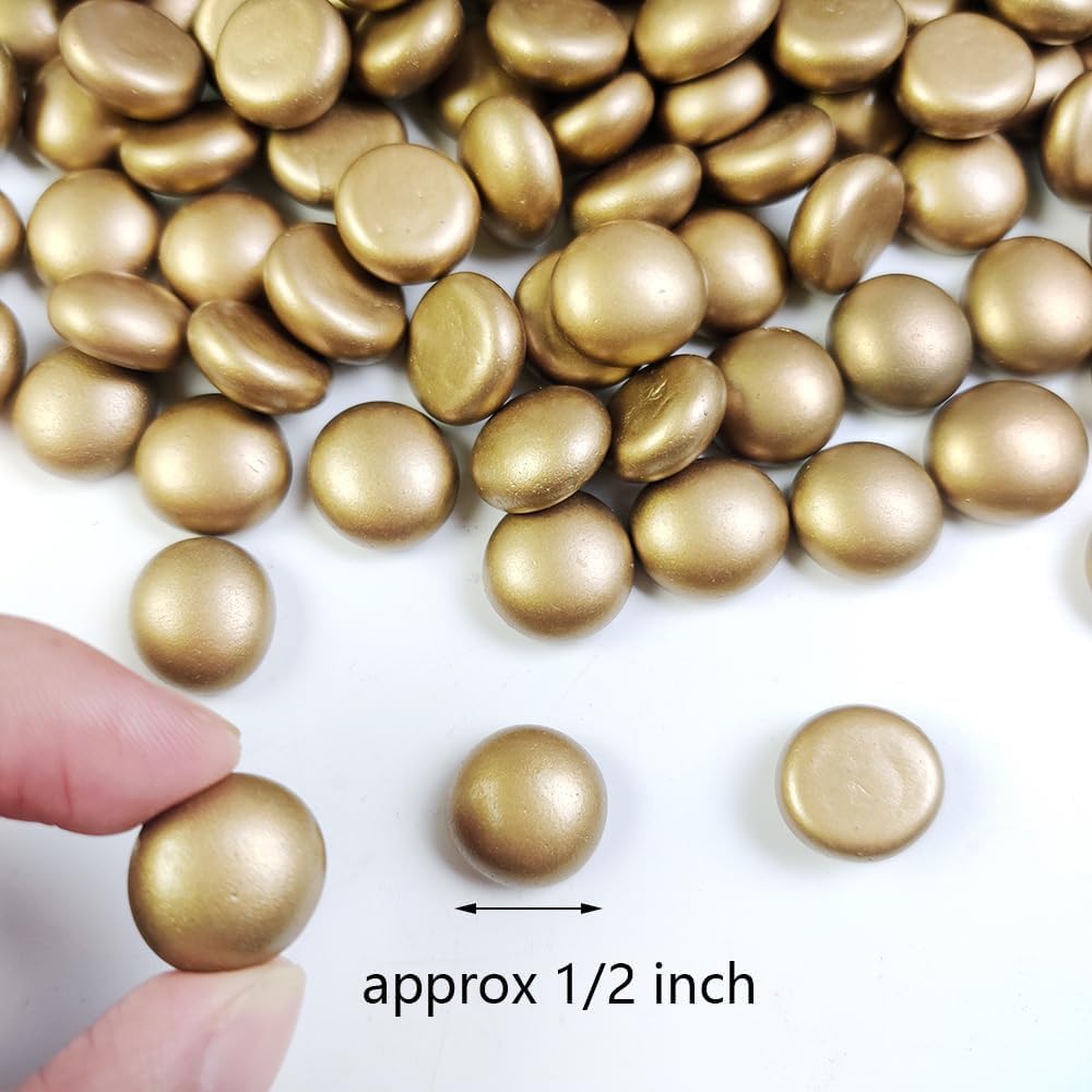 HappyFiller 2 Lb Matted Flat Marbles - Mini Gold / 5 LB - image 4