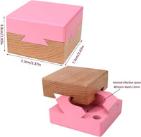 DC-BEAUTIFUL Impossible Dovetail Box Mini 3D Brain Teaser Wooden - Small Pink - image 3